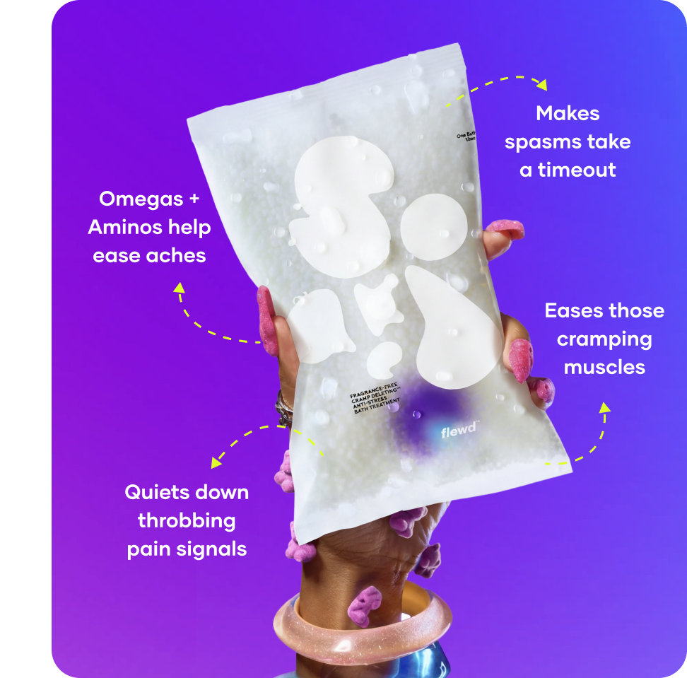 fragrance-free cramp deleting anti-stress bath treatment