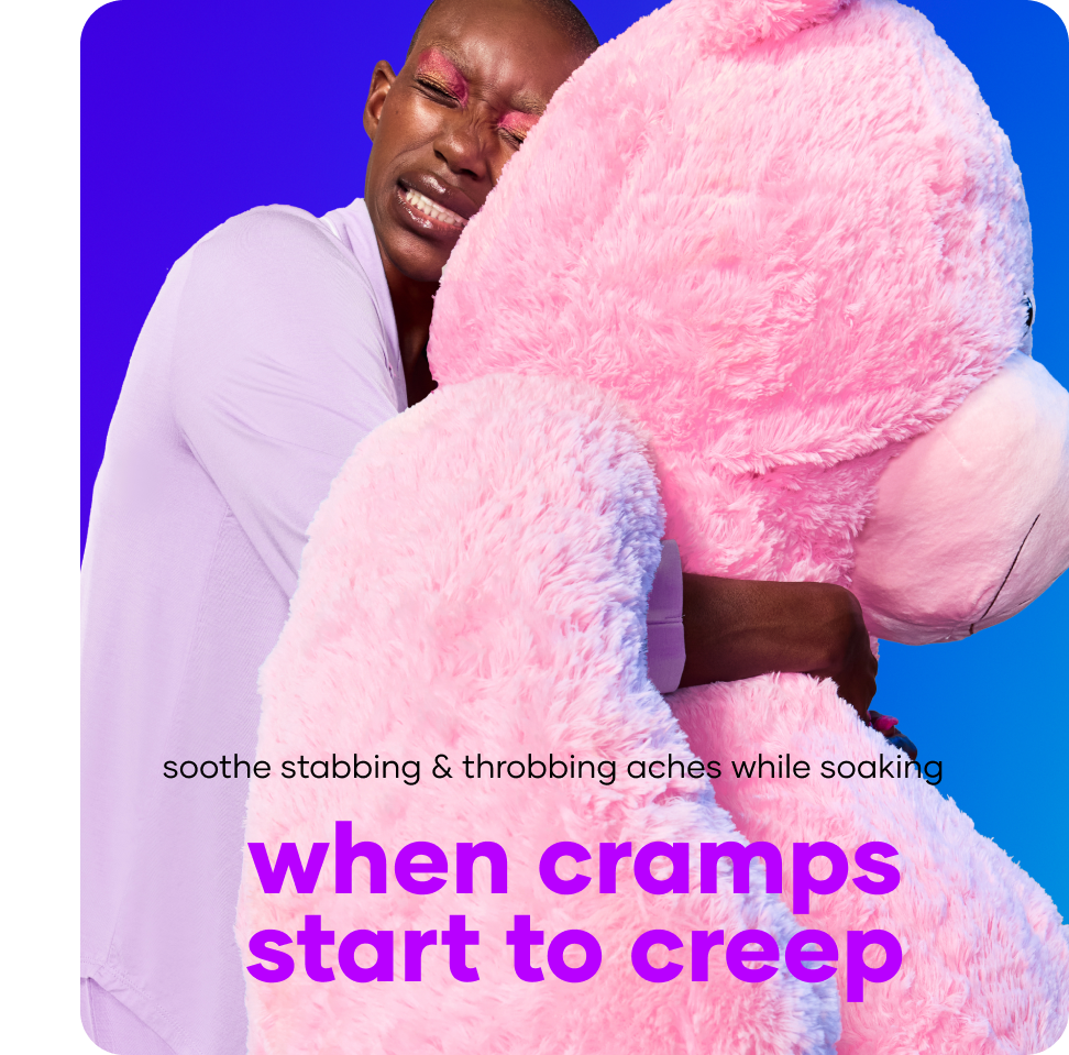 fragrance-free cramp deleting anti-stress bath treatment