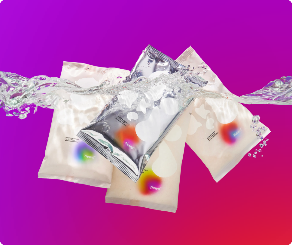 magnesium soak bundle: insomnia ending, sads smashing, anxiety destroying and ache erasing soak pouches in water