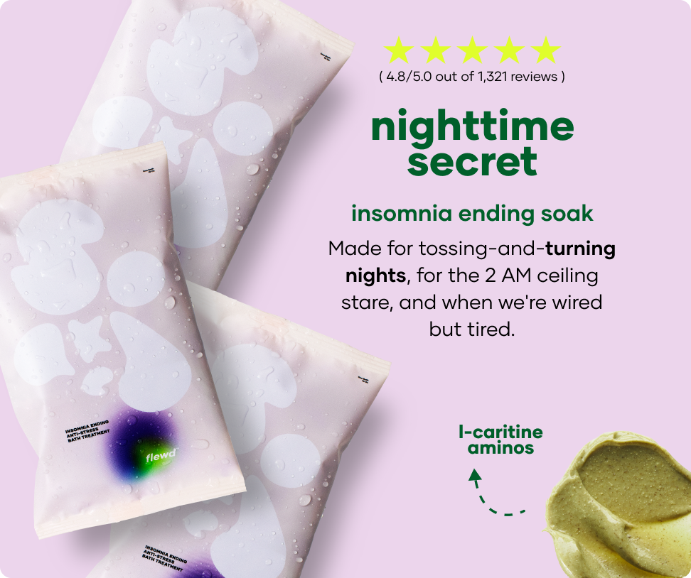 insomnia ending soak pouches, nighttime secret